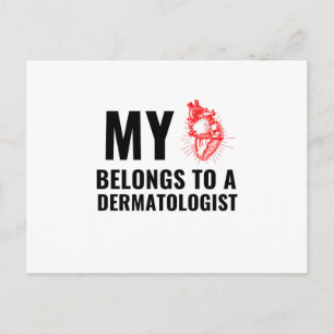 Cartão Postal Coração engraçado do médico dermatologista