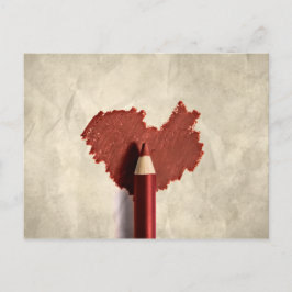 Cartão Postal Coração Escrevado