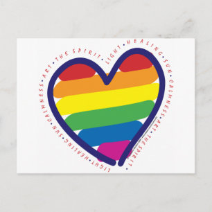 Cartão Postal Coração Espírito orgulho gay