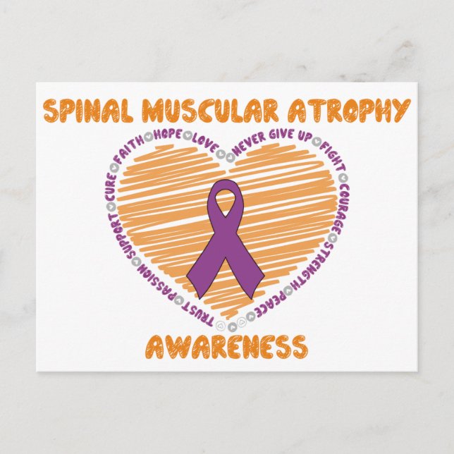 Cartão Postal Coração & fita de SMA (Frente)