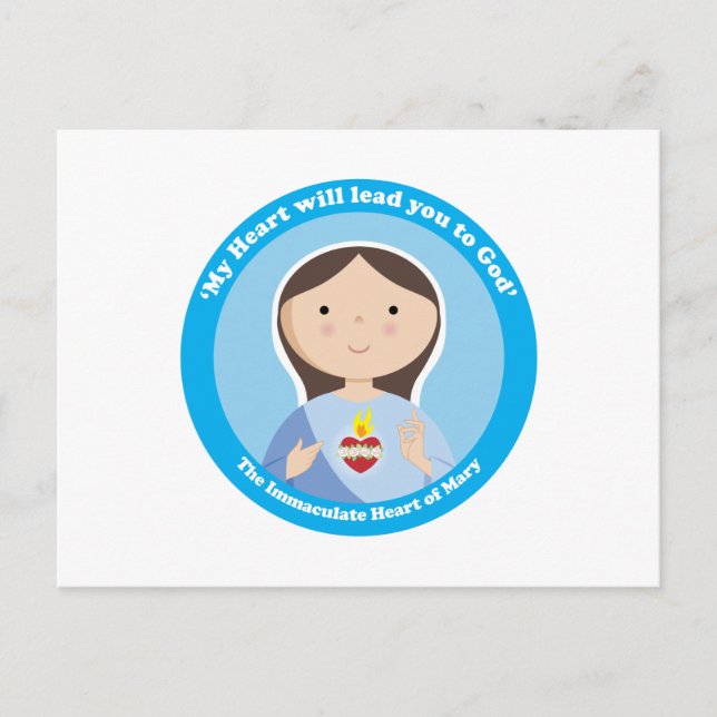 Cartão Postal Coração Imaculado de Maria (Frente)