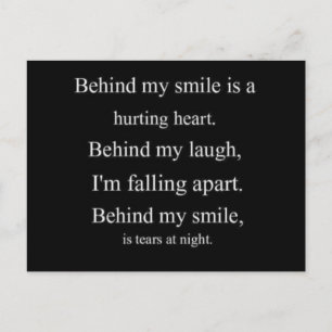 Cartão Postal Coração magoado tristeza depressão sozinho emo rel