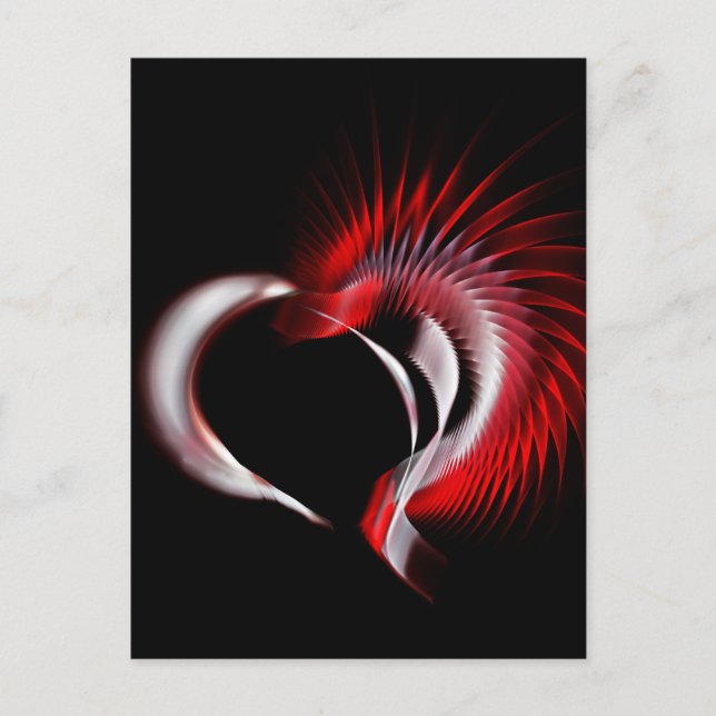 Cartão Postal Coração Metálico (Frente)