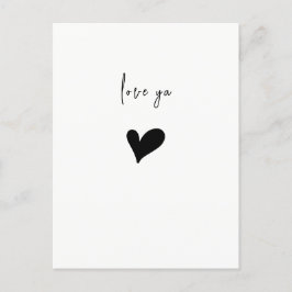 Cartão Postal Coração Minimalista Amoroso
