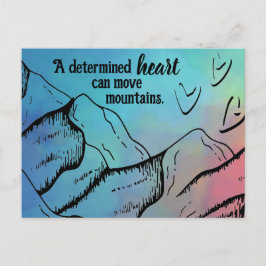 Cartão Postal Coração Motivacional Pode Mover Montanhas Ombro De