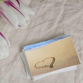 Cartão Postal Coração na Areia