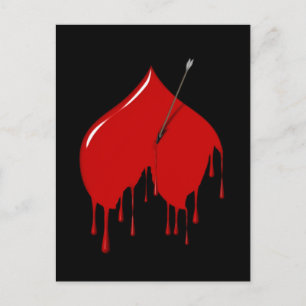 Cartão Postal Coração para Baixo (Adicionar Texto)