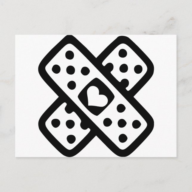 Cartão Postal Coração partido - Amor (Frente)
