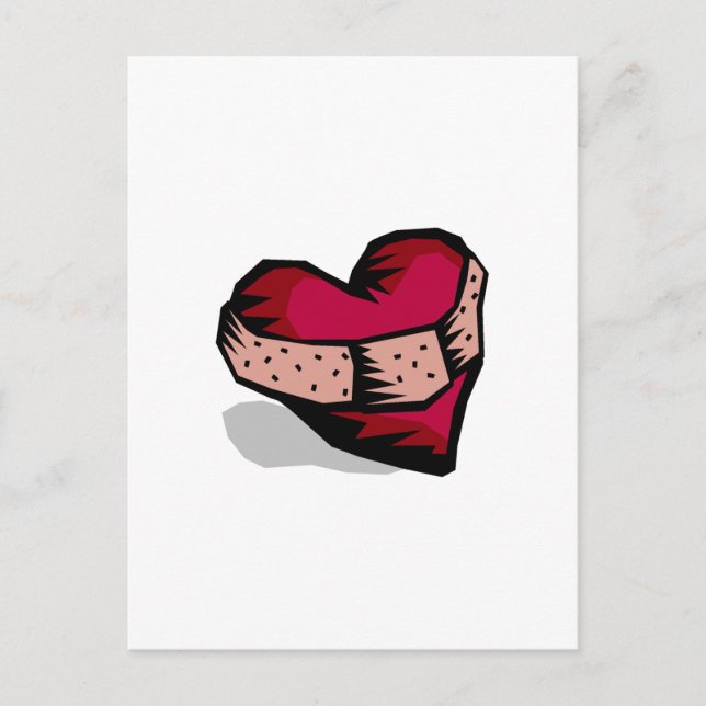 Cartão Postal Coração (quebrado) (Frente)