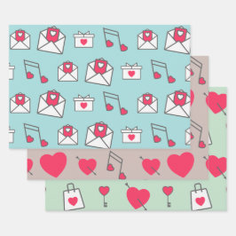Cartão Postal Coração Rosa Pastel