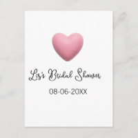 Coração rosa pastel retro chá de noiva data boho t