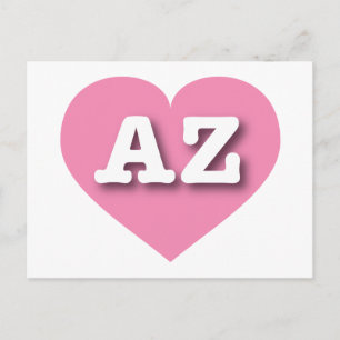 Cartão Postal Coração Rosa Sólido arizona - Grande Amor