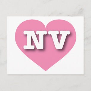 Cartão Postal Coração Rosa Sólido De Nevada - Grande Amor