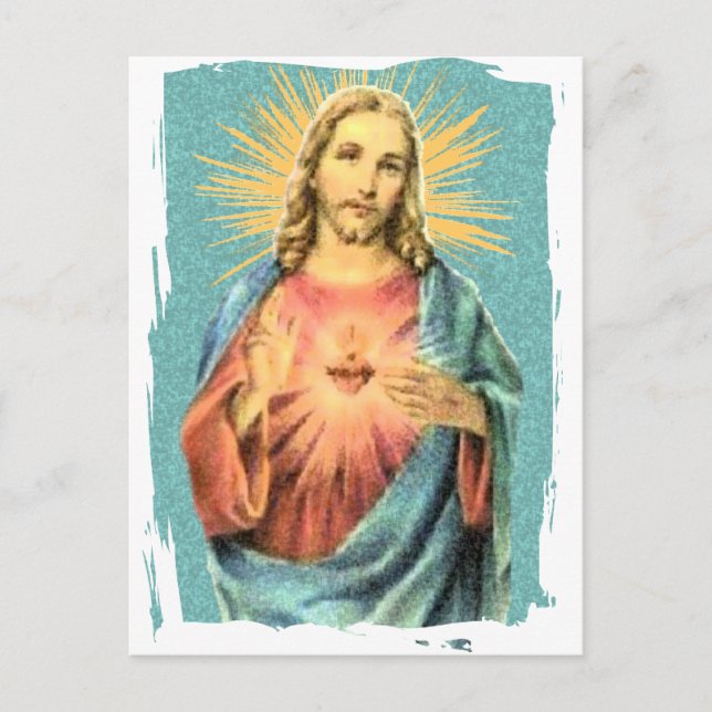 Cartão Postal Coração Sagrado de Jesus (Frente)