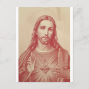 Cartão Postal Coração Sagrado de Jesus Antigo