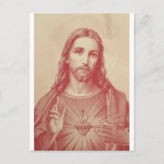 Cartão Postal Coração Sagrado de Jesus Antigo
