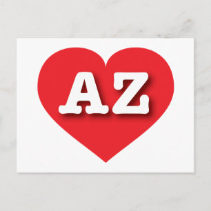 Cartão Postal Coração Vermelho arizona - Grande Amor