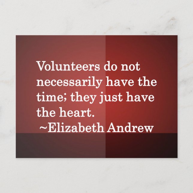 Cartão Postal Coração Voluntário (Frente)