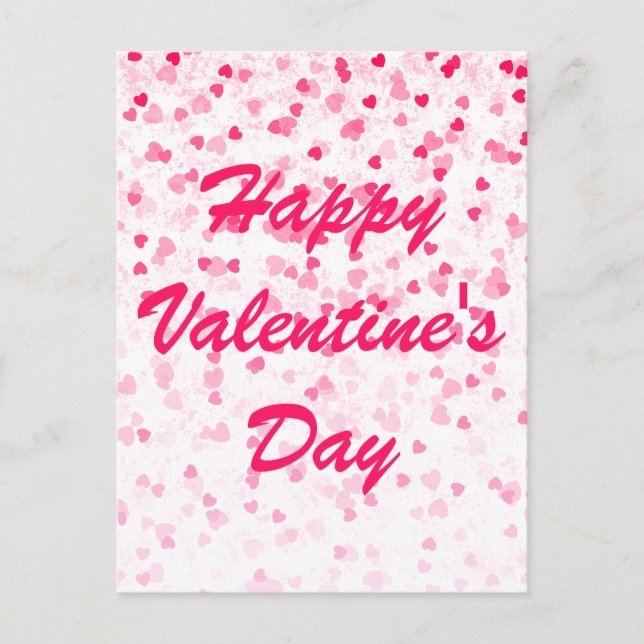 Cartão Postal Corações e Amor do namorados (Frente)