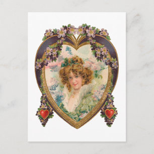 Cartão Postal Corações E Flores Querida