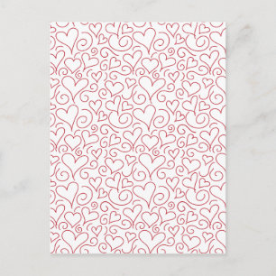 Cartão Postal Corações e Suavimentos