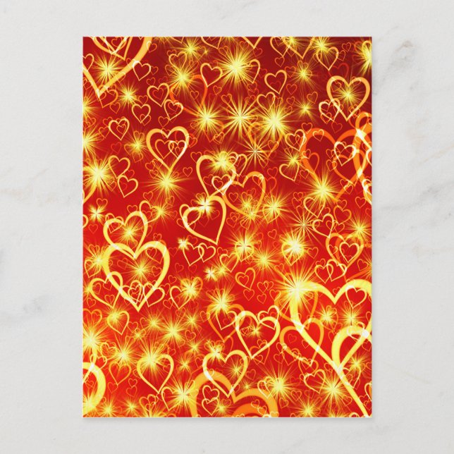 Cartão Postal Corações em Fogo (Frente)