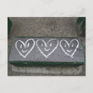 Cartão Postal Corações felizes