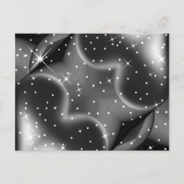 Cartão Postal Corações Pretos Brilhantes