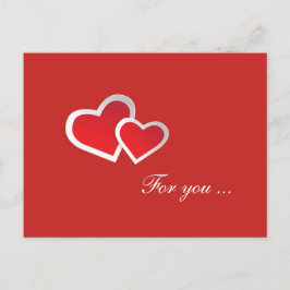 Cartão Postal Corações Vermelhos Para Você... Personalizar