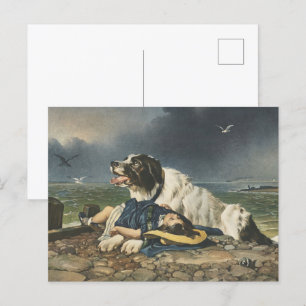 Cartão Postal Coragem do Cão: Salvo por Sir Edwin Landseer