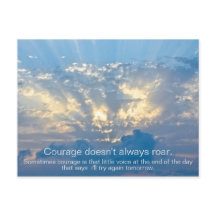 Coragem nem sempre ruge - citação inspiradora