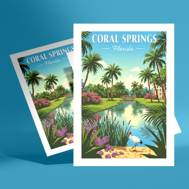Cartão Postal Coral Springs Florida Antigo (Criador carregado)