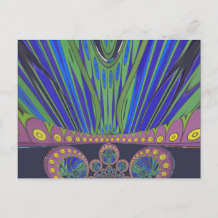 Cartão Postal Corantes design modernos do padrão decorativo afri