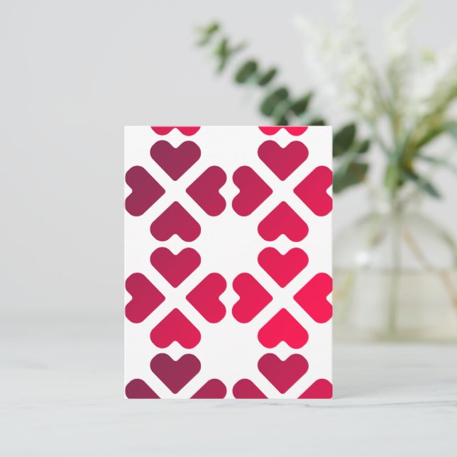 Cartão Postal corazones de amor (Em pé/Frente)