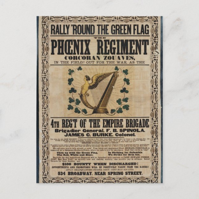 Cartão Postal Corcoran Zouaves (Frente)