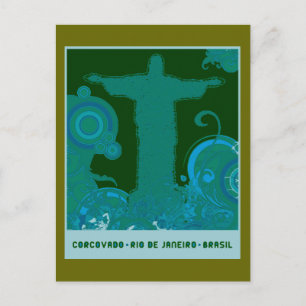 Cartão Postal Corcovado graphic design