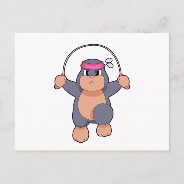 Cartão Postal Corda de condicionamento físico de toupeira (Frente)