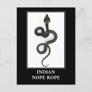 Cartão Postal Corda Nope Indiana - Perigo de Cobra Cobra