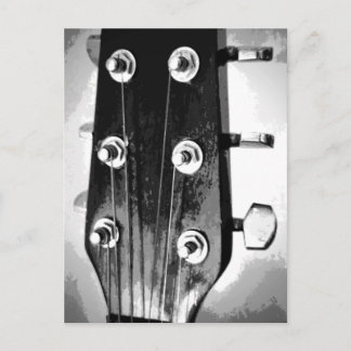 Cartão Postal Cordas de Cabeça de Violão Ajustando Pegs Artsy Pr