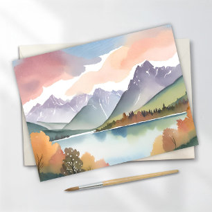 Cartão Postal Cordilheira   Paisagem em Aquarela da Natureza Are