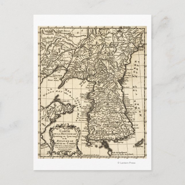 Cartão Postal CoreiaMapaPanorâmicoCoreia (Frente)