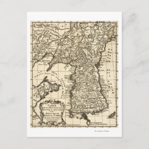 Cartão Postal CoreiaMapaPanorâmicoCoreia