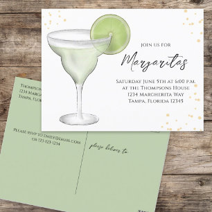 Cartão Postal Cores Aquáticas Whimesper Margarita Limão Caligraf