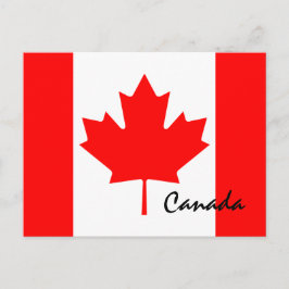 Cartão Postal Cores da Bandeira da Folha de Bordo do Canadá