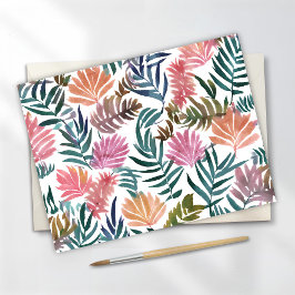 Cartão Postal Cores de Água das Folhas Botânicas | Corante Flora