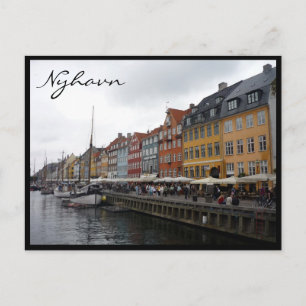 Cartão Postal cores de dinamarca nyhavn
