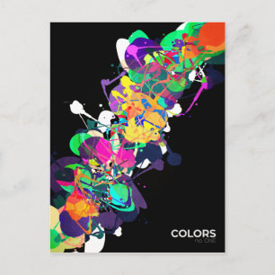 Cartão Postal Cores de mídia mista 1
