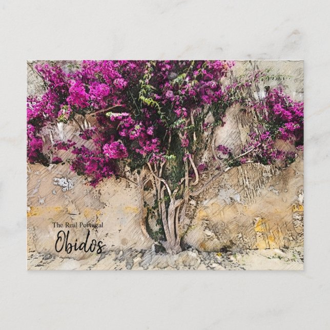 Cartão Postal Cores de Óbidos Portugal  (Frente)