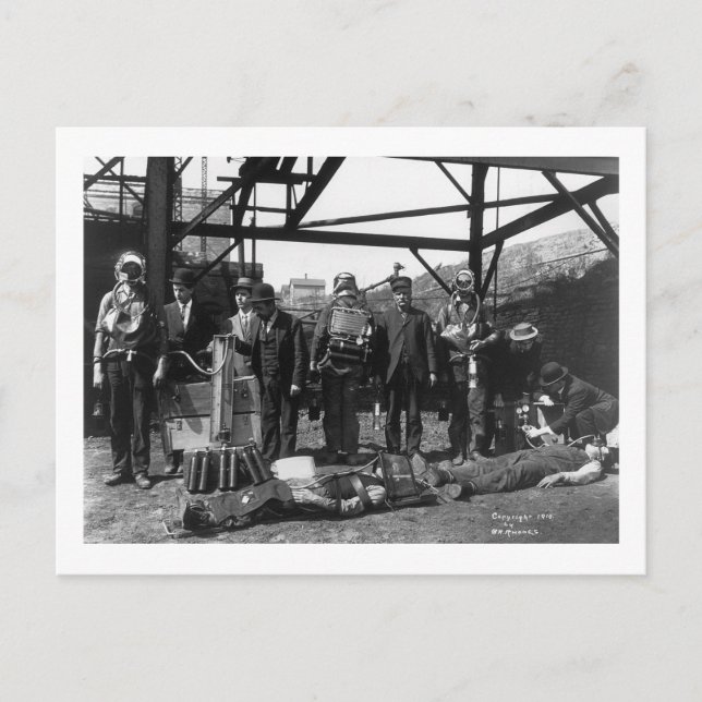 Cartão Postal Cores de Vida das Minas de Carvão, 1910 (Frente)