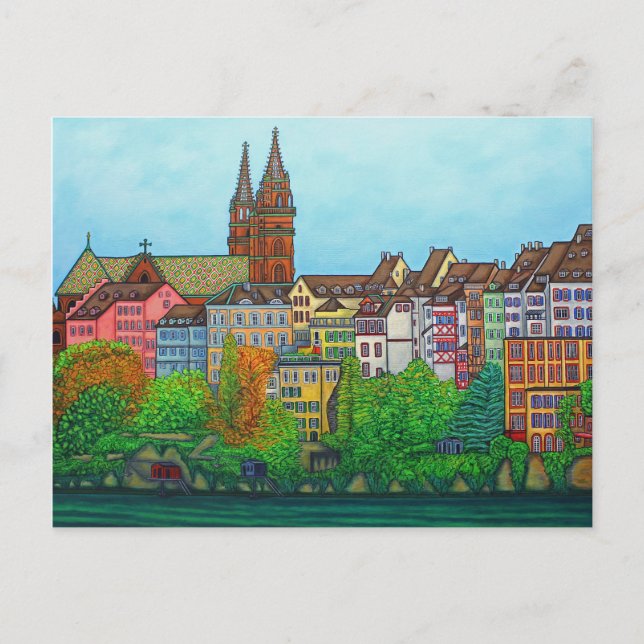 Cartão Postal Cores do Basel PostCard por Lisa Lorenz (Frente)